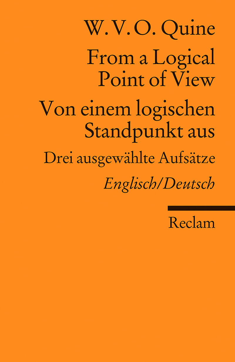 From a Logical Point of View / Von einem logischen Standpunkt aus