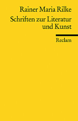 Kartonierter Einband Schriften zur Literatur und Kunst von Rainer Maria Rilke