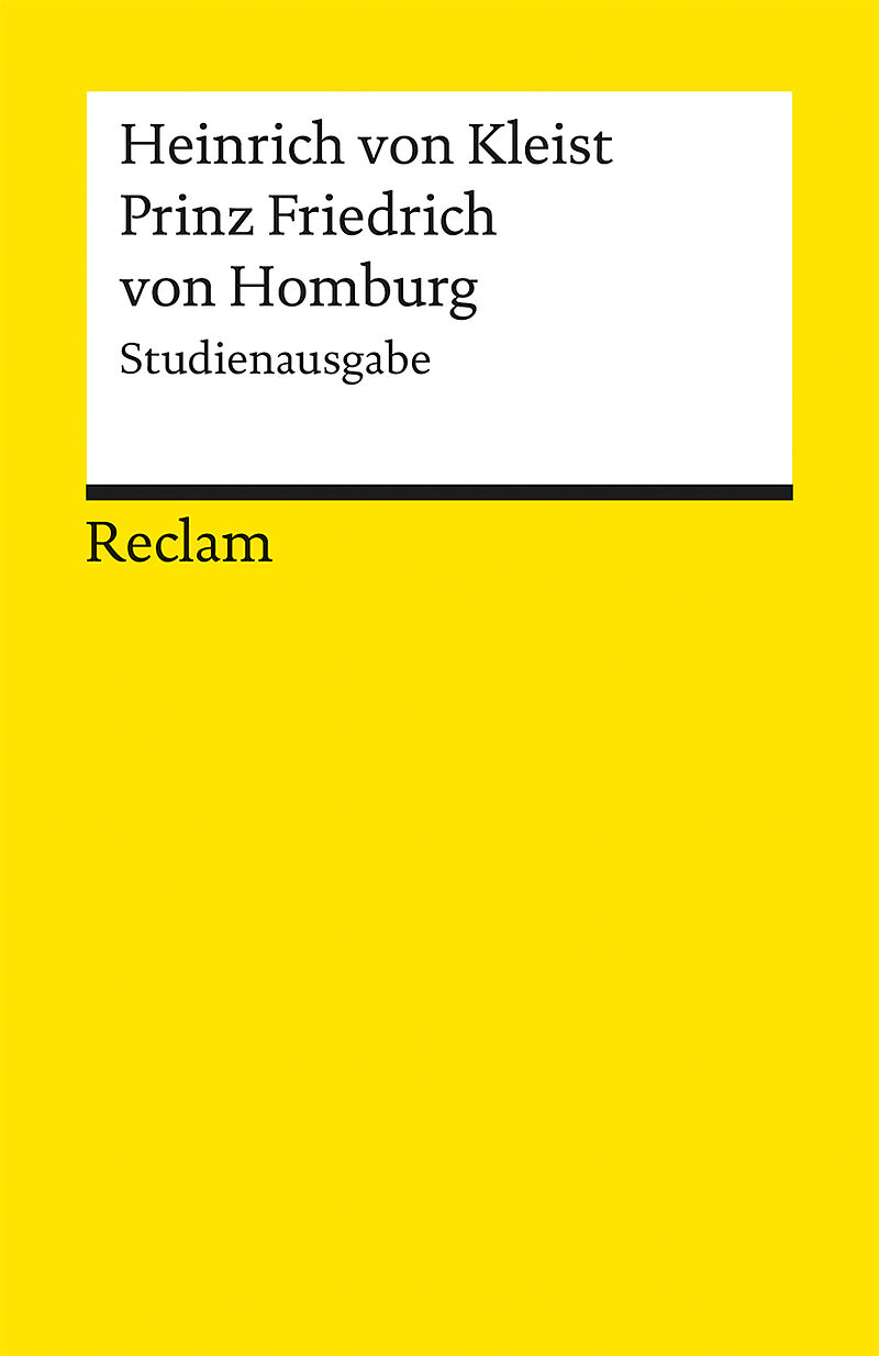 Prinz Friedrich von Homburg. Studienausgabe