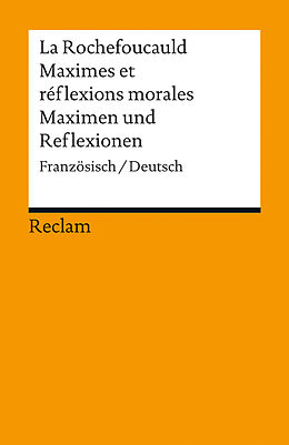 Kartonierter Einband Maximes et réflexions morales / Maximen und Reflexionen von François de La Rochefoucauld