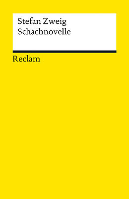 Couverture cartonnée Schachnovelle de Stefan Zweig