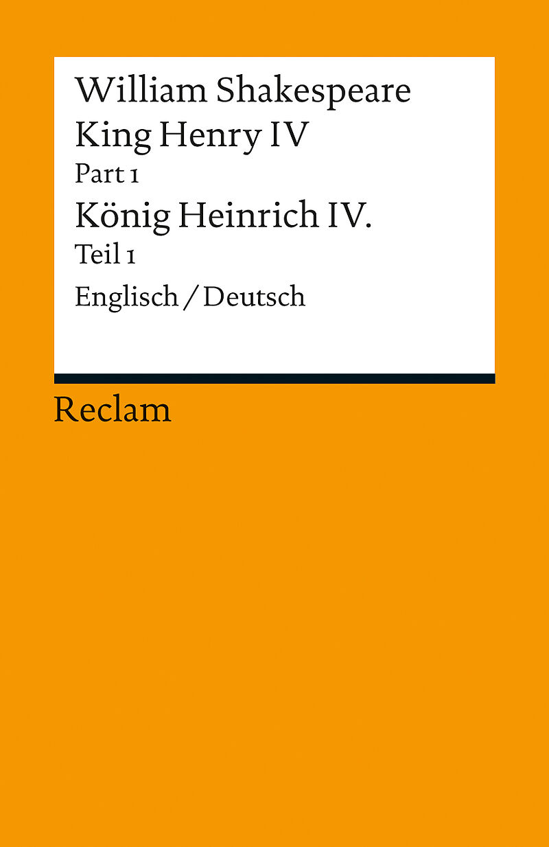 King Henry IV, Part 1 / Heinrich IV., Teil 1. Englisch/Deutsch