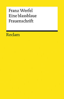 Kartonierter Einband Eine blassblaue Frauenschrift von Franz Werfel
