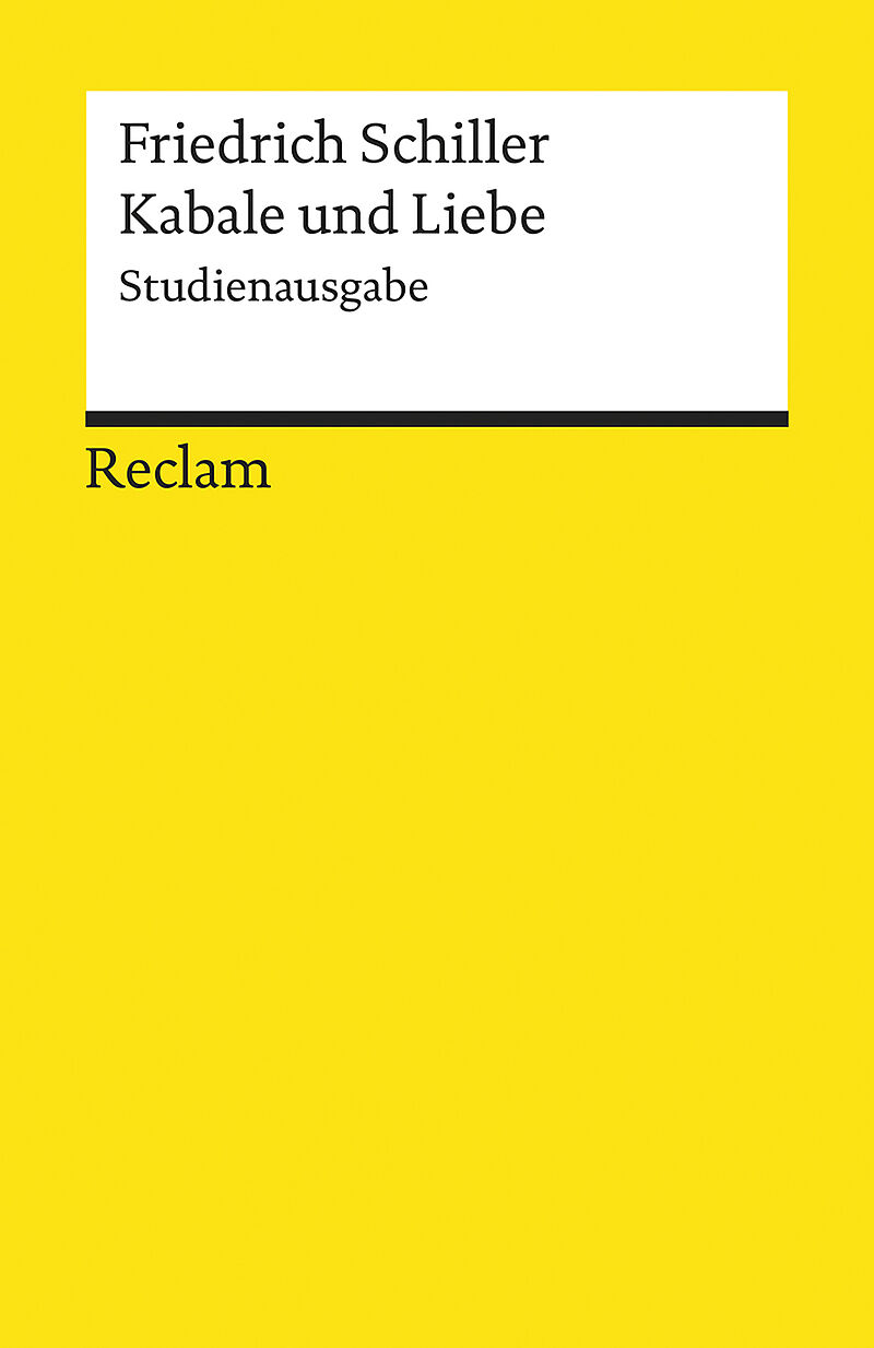 Kabale und Liebe. Studienausgabe