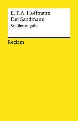 Kartonierter Einband Der Sandmann. Studienausgabe von E.T.A. Hoffmann