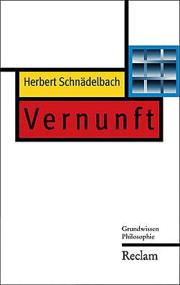 Kartonierter Einband Vernunft von Herbert Schnädelbach
