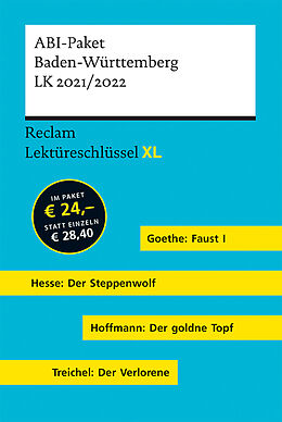 Kartonierter Einband Lektüreschlüssel XL. ABI-Paket Baden-Württemberg LK 2021/2022 von Mario Leis, Georg Patzer, Martin Neubauer