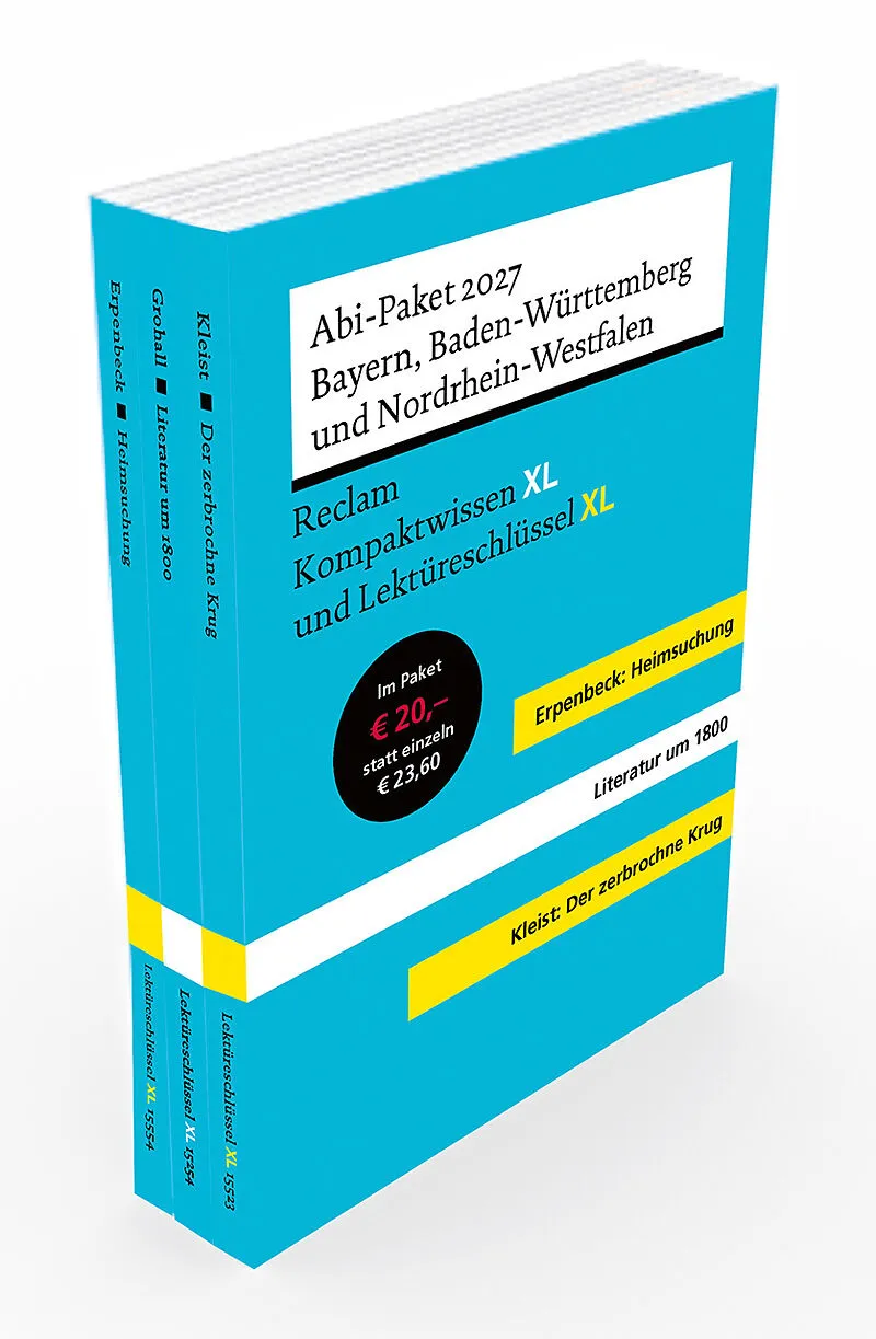 ABI-Paket 2027 Baden-Württemberg / Bayern / Nordrhein-Westfalen  Reclam Kompaktwissen XL und Lektüreschlüssel XL