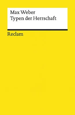 E-Book (epub) Typen der Herrschaft von Max Weber
