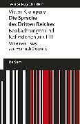E-Book (epub) Die Sprache des Dritten Reiches. Beobachtungen und Reflexionen aus LTI von Victor Klemperer