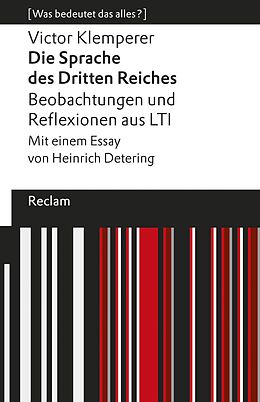 E-Book (epub) Die Sprache des Dritten Reiches. Beobachtungen und Reflexionen aus LTI von Victor Klemperer