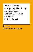 E-Book (epub) Computing Machinery and Intelligence / Können Maschinen denken? (Englisch/Deutsch) von Alan M. Turing