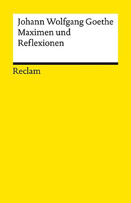 E-Book (epub) Maximen und Reflexionen von Johann Wolfgang Goethe