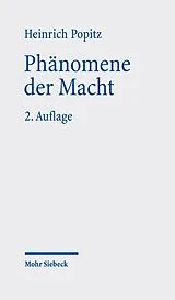 Fester Einband Phänomene der Macht von Heinrich Popitz