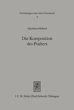 Fester Einband Die Komposition des Psalters von Matthias Millard