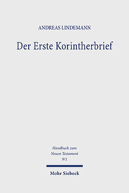Kartonierter Einband Der Erste Korintherbrief von Andreas Lindemann