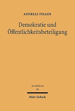 Fester Einband Demokratie und Öffentlichkeitsbeteiligung von Andreas Fisahn