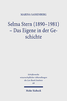 Fester Einband Selma Stern (1890-1981) - Das Eigene in der Geschichte von Marina Sassenberg