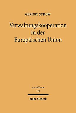 Fester Einband Verwaltungskooperation in der Europäischen Union von Gernot Sydow