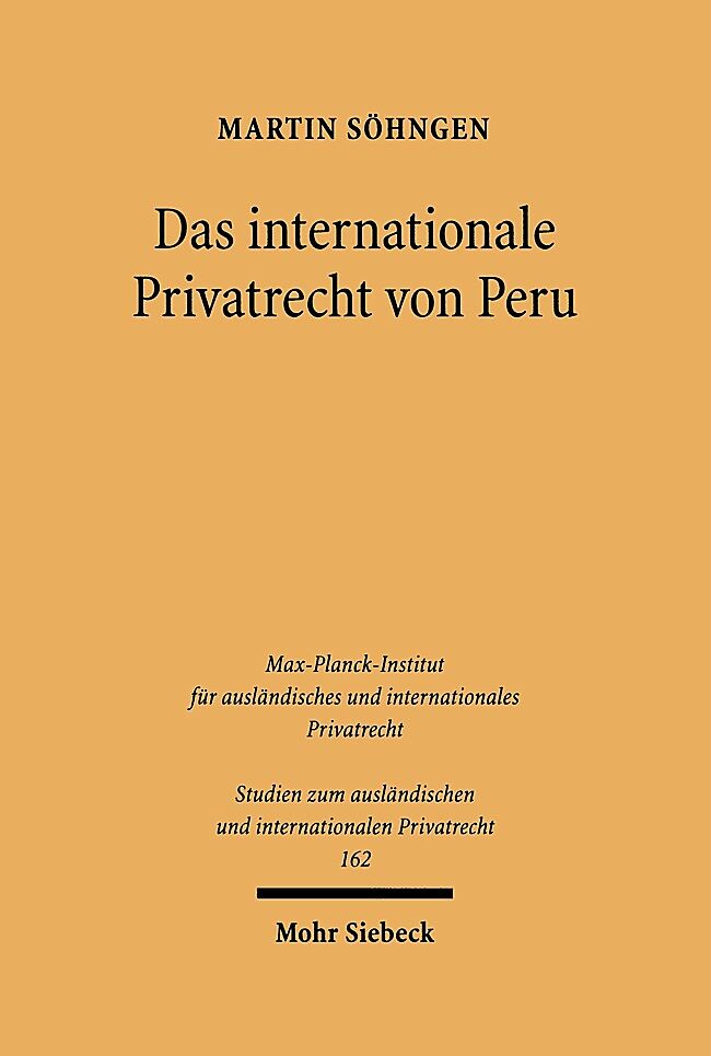 Das internationale Privatrecht von Peru