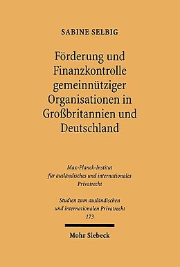 Kartonierter Einband Förderung und Finanzkontrolle gemeinnütziger Organisationen in Großbritannien und Deutschland von Sabine Selbig