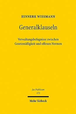 Fester Einband Generalklauseln von Hinnerk Wißmann