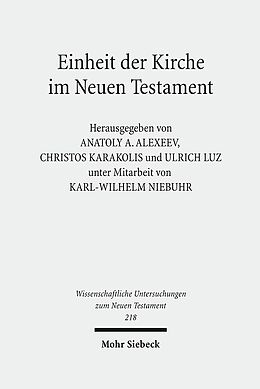 Fester Einband Einheit der Kirche im Neuen Testament von Karl-Wilhelm Niebuhr