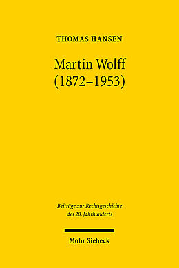 Kartonierter Einband Martin Wolff (1872-1953) von Thomas Hansen