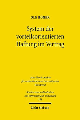 Kartonierter Einband System der vorteilsorientierten Haftung im Vertrag von Ole Böger