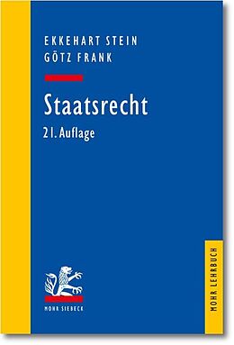Kartonierter Einband Staatsrecht von Ekkehart Stein, Götz Frank