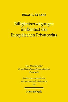 Kartonierter Einband Billigkeitserwägungen im Kontext des Europäischen Privatrechts von Jonas C. Rybarz