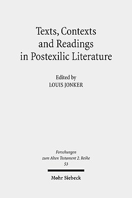 Couverture cartonnée Texts, Contexts and Readings Postexilic Literature de 