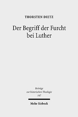 E-Book (pdf) Der Begriff der Furcht bei Luther von Thorsten Dietz
