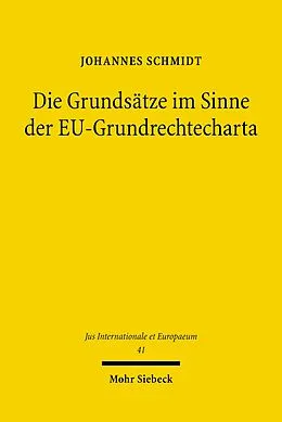E-Book (pdf) Die Grundsätze im Sinne der EU-Grundrechtecharta von Johannes Schmidt