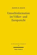 E-Book (pdf) Umweltinformation im Völker- und Europarecht von Daniel R. Klein