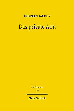 E-Book (pdf) Das private Amt von Florian Jacoby