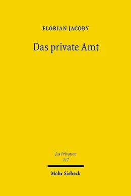 E-Book (pdf) Das private Amt von Florian Jacoby