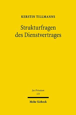 E-Book (pdf) Strukturfragen des Dienstvertrages von Kerstin Tillmanns