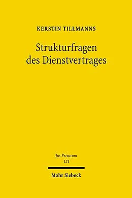 E-Book (pdf) Strukturfragen des Dienstvertrages von Kerstin Tillmanns