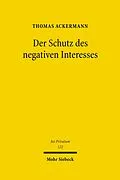 E-Book (pdf) Der Schutz des negativen Interesses von Thomas Ackermann