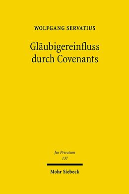 E-Book (pdf) Gläubigereinfluss durch Covenants von Wolfgang Servatius