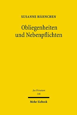 E-Book (pdf) Obliegenheiten und Nebenpflichten von Susanne Hähnchen