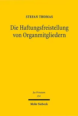 E-Book (pdf) Die Haftungsfreistellung von Organmitgliedern von Stefan Thomas