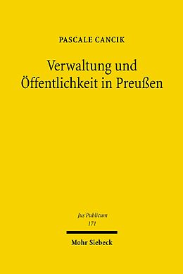 E-Book (pdf) Verwaltung und Öffentlichkeit in Preußen von Pascale Cancik