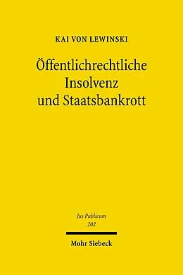 E-Book (pdf) Öffentlichrechtliche Insolvenz und Staatsbankrott von Kai von Lewinski
