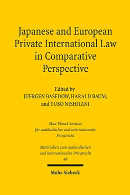 eBook (pdf) Japanese and European Private International Law in Comparative Perspective de 