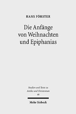 E-Book (pdf) Die Anfänge von Weihnachten und Epiphanias von Hans Förster