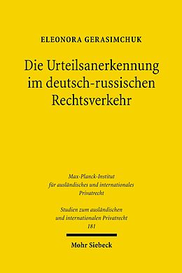 E-Book (pdf) Die Urteilsanerkennung im deutsch-russischen Rechtsverkehr von Eleonora Gerasimchuk