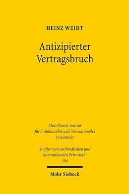 E-Book (pdf) Antizipierter Vertragsbruch von Heinz Weidt
