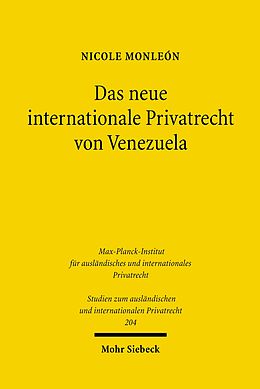 E-Book (pdf) Das neue internationale Privatrecht von Venezuela von Nicole Monleón